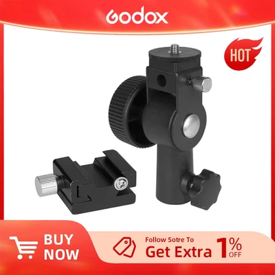Godox Type-D Camera Flash Speedlite Mount Swivel Light Stand Bracket with Umbrel - Image 1 of 4