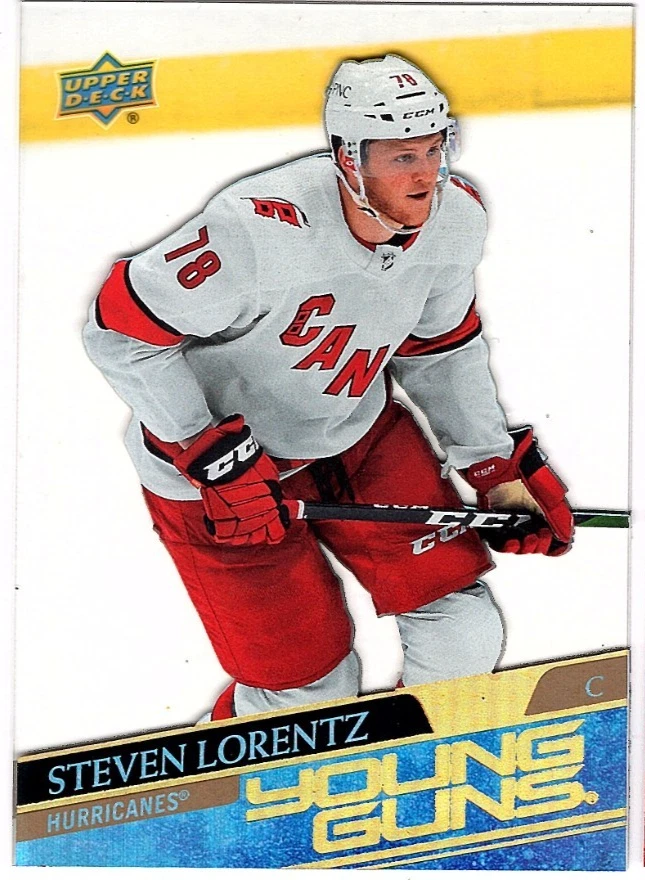 STEVEN LORENTZ 2020-21 Upper Deck YOUNG GUNS ACETATE Clear Cut Toronto Rookie - Image 1 of 2