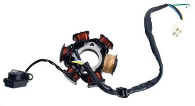 Mogo Parts 6 Coil Magneto/Stator - 4-Pin Male Plug/1 male Wire Motorcycle - Image 1 of 4