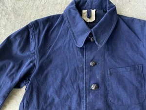 Vintage Japanese Student Uniform Ink Blue Work Jacket 1930s–1950s Japan F/S - Picture 1 of 10