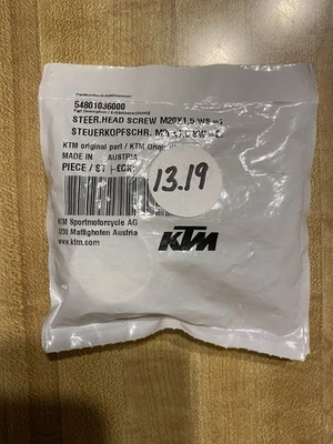 OEM KTM Steering Head / Stem Top Screw For 2014 KTM 350SXF / 2014 350XC ONLY - Image 1 of 3