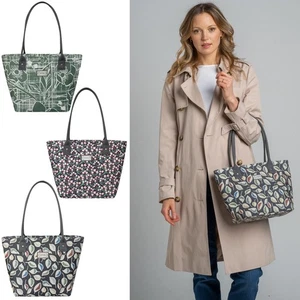 Earth Squared Oil Cloth Tote Bag Water-Resistant Canvas Women's Shoulder Handbag - Picture 1 of 18