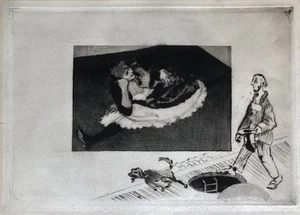 Louis Legrand (1863-1951) — Le grand écart - french cancan — eau-forte — 1892. - Bild 1 von 3