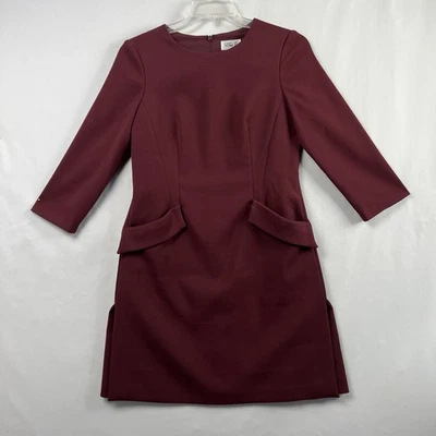 Eliza J Sheath Dress size 10 Career Office Cocktail Classic Business Maroon - Image 1 of 4