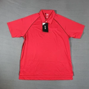 Adidas Hombre Golf Polo L Grande Climalite Manga Corta Camisa Roja Nuevo Con Etiquetas - Imagen 1 de 15
