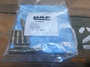 Leyland DAF Armee LKW. Bolzen x 8 Teilenummer TD108041. Neu aus altem Lagerbestand. - Bild 1 von 3