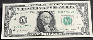 2017 A Uncirculated Cleveland $1 Bill Mis-stamped 8 Green Ink Error Note - Picture 1 of 2