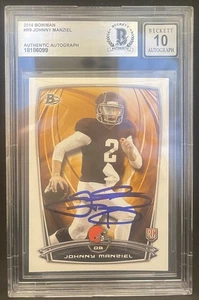 2014 Bowman RC Johnny Manziel AUTO BGS AUTH 10 AUTO *A1600 - Bild 1 von 1
