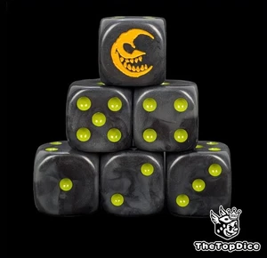 Black cave goblins for grimdark fantasy tabletop wargames D6 feral horde dice - Picture 1 of 4