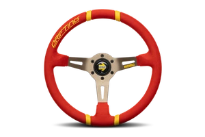 Genuine MOMO Drifting Microfiber Red 350mm Steering Wheel - Picture 1 of 5