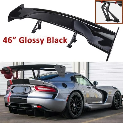 Black 46 "GT-Style Rear Trunk Spoiler Lip Racing Wing For Dodge Viper ACR GT2 Foto 1 de 4