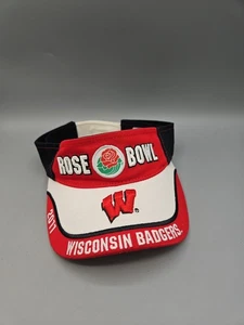 Visiera UNIVERSITY of WISCONSIN 2011 Rose Bowl bianco cappello regolabile Badgers - Foto 1 di 9
