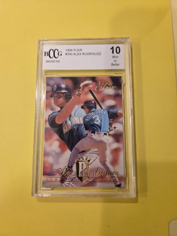 1994 Flair Alex Rodriguez RC BCCG Gem Mint 10 - Image 1 of 2