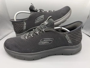 Scarpe da ginnastica uomo Skechers slip ins mani libere nere taglia 11 UK comfort memory foam - Foto 1 di 14