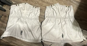 ATHALON PRODUCTS Bein Gamaschen Ski Schnee Bergsteigen Wandern hellbraun Made in USA - Bild 1 von 4