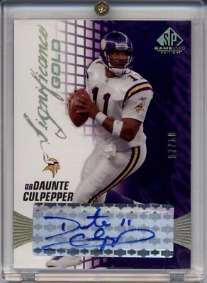 2004 SP Game Used Edition SIGnificance Gold /10 Daunte Culpepper #SIG-DC Auto - Image 1 of 2