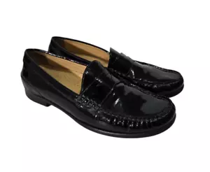 Cole Haan Women's Penny Loafer Shoes Black Patent Leather Size 7 M Slip On - Picture 1 of 12
