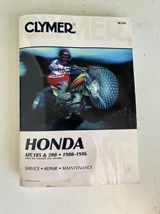 HONDA ATC185 ATC200 FOURTRAX CLYMER 1980-1986 MANUAL DE SERVICIO M326 *ENVÍO GRATUITO - Imagen 1 de 8