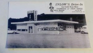 Early Duncansville PA. Rt. 220 Inlow's Drive-In Ice Cream, Hot Dogs Tarjeta Postal Nueva - Imagen 1 de 1