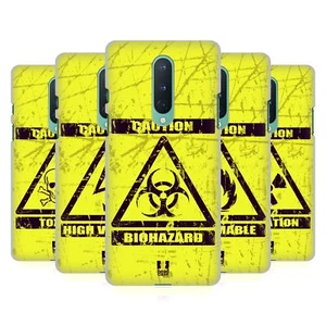 HEAD CASE DESIGNS HAZARD SYMBOLS HARD BACK CASE FOR OPPO PHONES - Picture 1 of 12