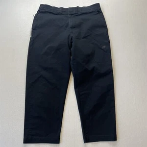 Nike 34 Cropped Black DD7032 Standard Fit Tapered Sneaker Casual Pants - Picture 1 of 8