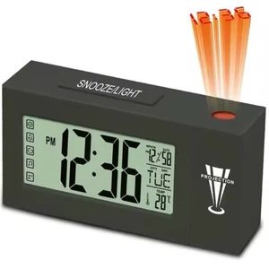 Voice Control Projection LCD Alarm Clock - Black - Picture 1 of 4