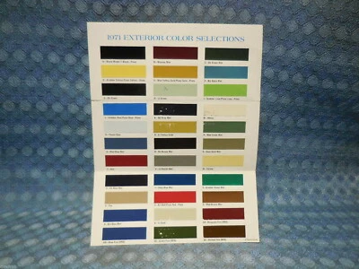 Carpeta Ford Car 1971 selecciones de color exterior original Mustang T-Bird Ranchero Foto 1 de 4