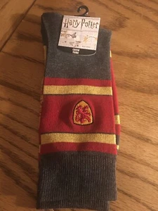 Calcetines de tripulación para hombre Harry Potter Gryffindor House talla: 10-13 ~TOTALMENTE NUEVOS~ - Imagen 1 de 3