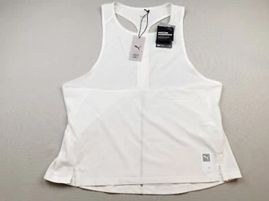 PUMA x FIRST MILE Womens Size XL Fitness Vest Tank Top BNWT Ivory White Gym Yoga - Picture 1 of 19