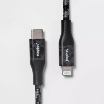 heyday 6' For Apple Products to USB-C Braided Cable Ocean Teal or Black Tort NIB - Image 1 of 4