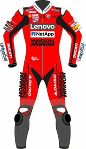 ANDREA DOVIZIOSO DUCATI 2020 MOTOGP MOTORBIKE MOTORCYCLE LEATHER RACING SUIT CE - Picture 1 of 5