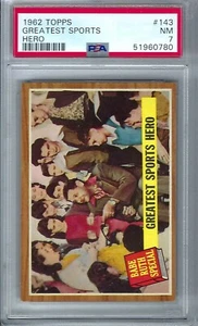 1962 Topps # 143 -- Babe Ruth Greatest Sports Hero NM PSA 7 - Picture 1 of 1