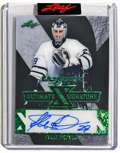 2022-23 Leaf Ultimate Felix Potvin Auto #'d 1/3 Emerald X Signature Maple Leafs - Picture 1 of 3