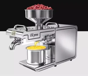 Stainless Steel Olive Nut Seed Cold & Hot press AUTOMATIC Oil Press Machine 220V - Picture 1 of 10