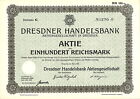 Dresdner Handelsbank AG 100 RM Mai 1930 Dresden
