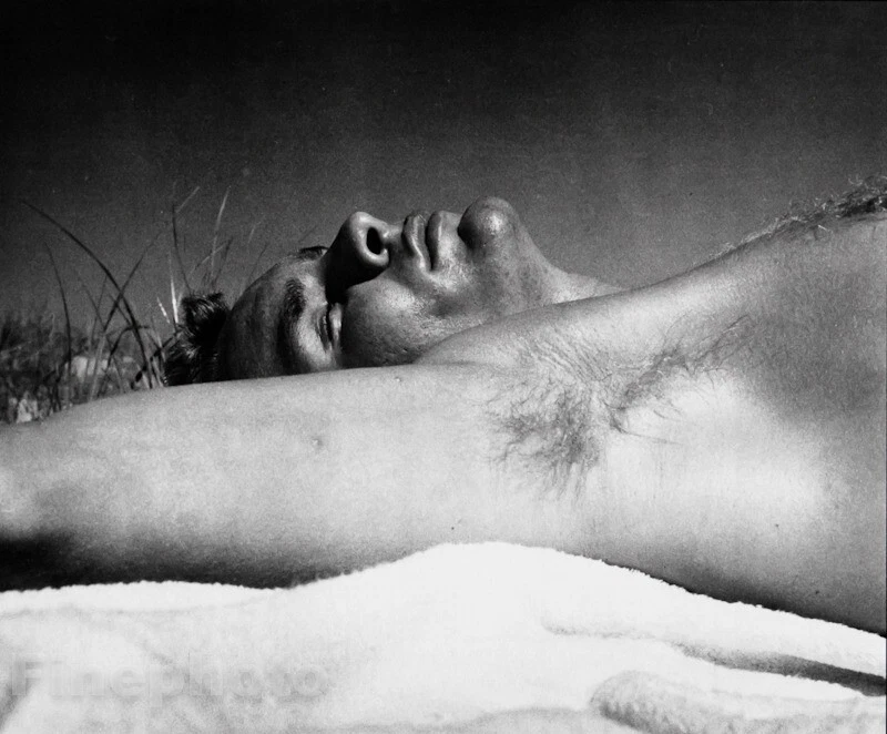 1945 Vintage GEORGE PLATT LYNES Praia Masculino Nu CHARLES HOWARD Gay Int Photo Art - Imagem 1 de 1