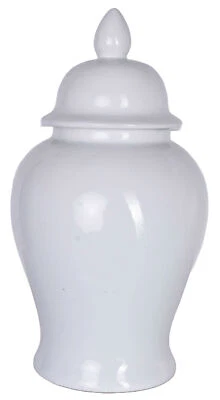 Prunkgefäss Luxus Deckelvase Weiss Vase Chinoiserie Porzellan Gefäss 50cm - Bild 1 von 4