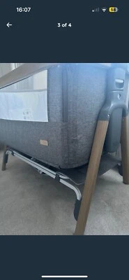 Tutti Bambini CoZee Bedside Crib Oak and Charcoal - - Image 1 of 4