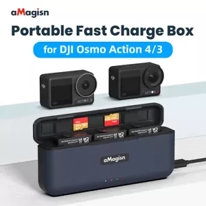 aMagisn For DJI Action4 Quick Charge Charging Case Action3 Charger Action Camera - Bild 1 von 15