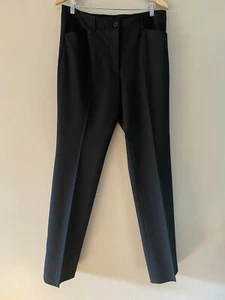 Cambio Women’s Gemma Black Wool Stretch Mid Rise Trousers Dress Pants Size 12 - Picture 1 of 11
