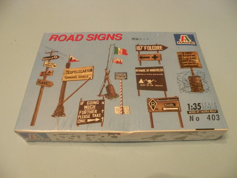 ITALERI 403 ROAD SIGNS NUOVO/NEW/BLISTERATO/SIGILLATO SPRUE BLISTERATO - Immagine 1 di 1