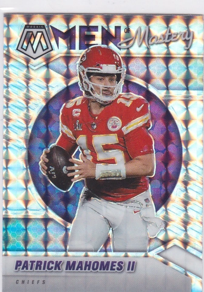 PATRICK MAHOMES Mosaic MEN OF MASTERY Kansas City Chiefs Football SILVER PRIZM! - Image 1 of 2