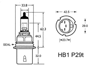 12 volt 65/45 watt HB1 Halogen Headlamp bulb 9004 P29t - Picture 1 of 8