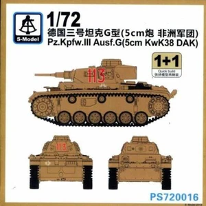 S-Model 1/72 #PS720016 Pz.Kpfw.III Ausf.G "5cm KwK 38 DAK" - Bild 1 von 1