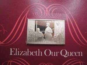 London 1976 Solid Silver Ingot Bullion Bar Queen Elizabeth Jubilee MAGNA CARTA - Picture 1 of 5