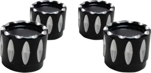 Avon Black Rival Headbolt Covers HARLEY SOFTAIL DYNA FXR TOURING EVOLUTION EVO - Picture 1 of 1