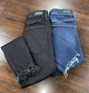 2 Pair Abercrombie Fitch Simone High Rise Super Skinny & High Rise Ankle Size 26 - Picture 1 of 14