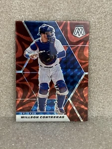 WILLSON CONTRERAS 2022 Panini Mosaic Baseball RED PRIZM #52 Chicago Cubs - Picture 1 of 2