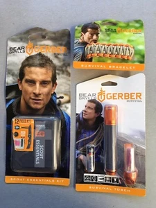 Lot of 3 Gerber Bear Grylls Survival Scout Kit Bracelet And Torch - Picture 1 of 2