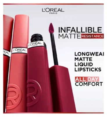 Loreal Infallible Matte Resistance Lipstick Choose Your Shade *NEW* - Image 1 of 3